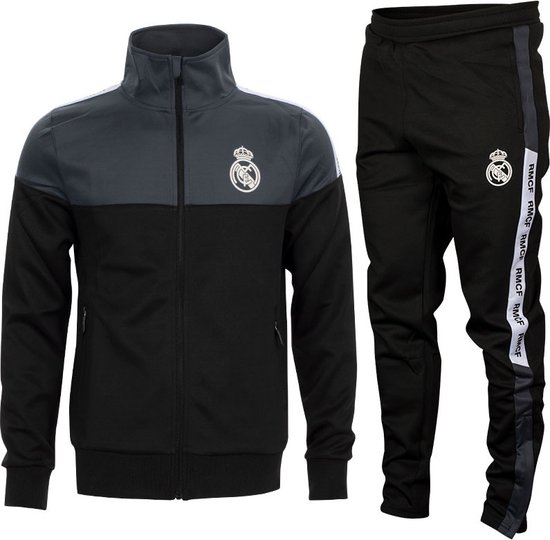 Real Madrid trainingspak volwassenen - Maat M - zwart/grijs