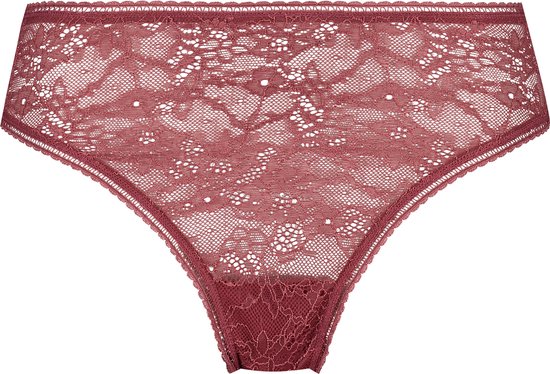 Hunkemöller Dames Lingerie Hoog uitgesneden string Lyla - Rood - maat M