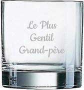 Whiskeyglas gegraveerd - 38cl - Le Plus Gentil Grand-père