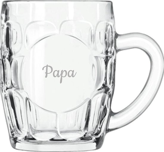 Chope à bière gravée - 55cl - Papa