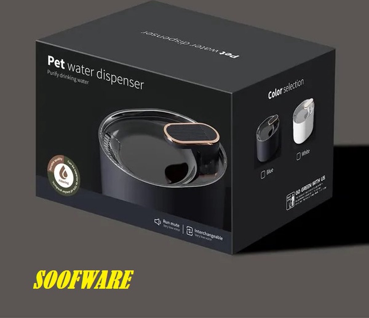 Boncy® Luxe Drinkfontein Kat & Hond Waterfontein Met Stille Pomp Xl Reservoir 3 0l Automatisch Circulatie Filter Kattenfontein Zwart Drinkfonteinen Katten Fontein Drinkbak Waterdispenser 587122504