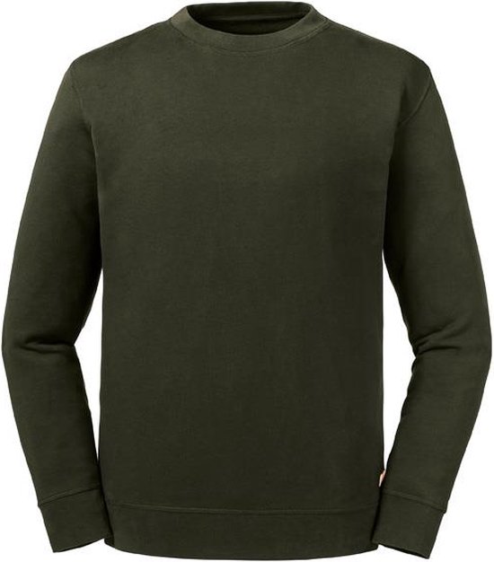 Russell - Reversible Sweater - Donkergroen - 100% Biologisch Katoen - XS
