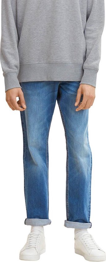 TOM TAILOR Josh Regular Slim Jeans - Heren - Used Mid Stone Blue Denim -  W36 X L34 | bol.com