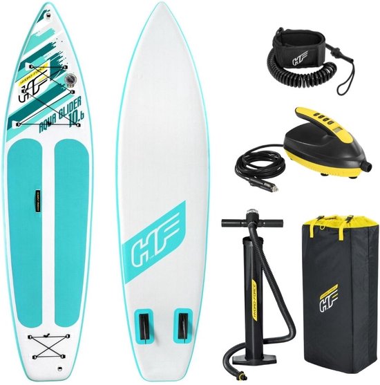 Bestway Sup Board - Hydro Force - Aqua Glider Set en SUP Elektrische Luchtpomp 12V