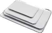 Silver Tray | Plateau Zilver Kleurig | Zilveren Kartonnen Catering Schaal 19x28cm 25 stuks