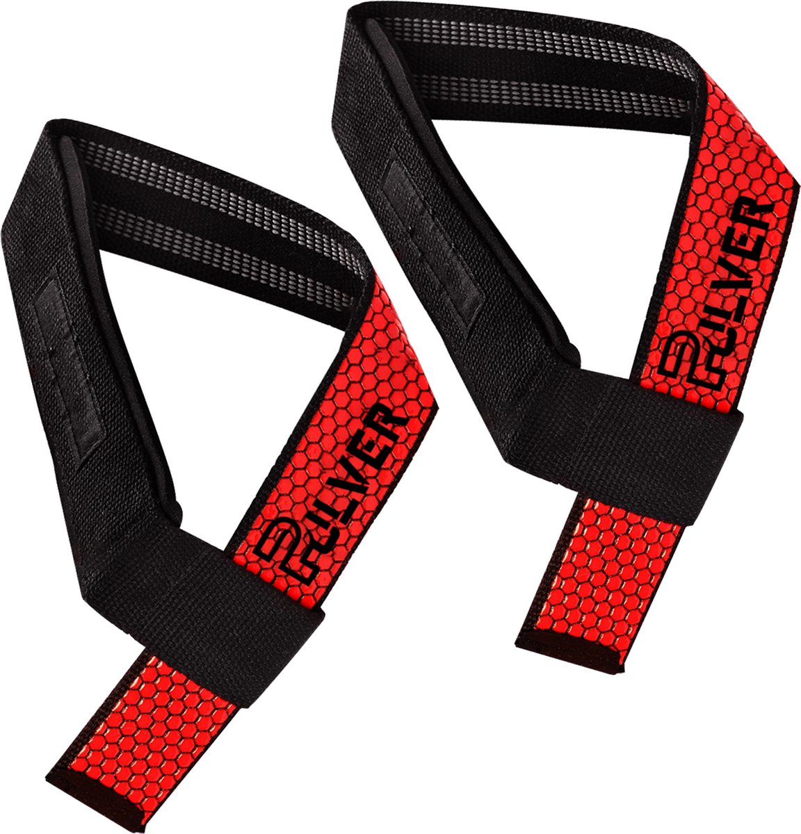 Pulver pro grip - Lifting Straps rood 2x - Krachttraining Accessoires - Powerlifting - Bodybuilding - grip - fitness