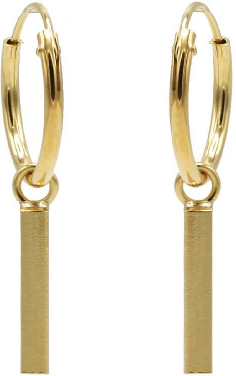 Karma Oorringen Hoops Square Tube Goud