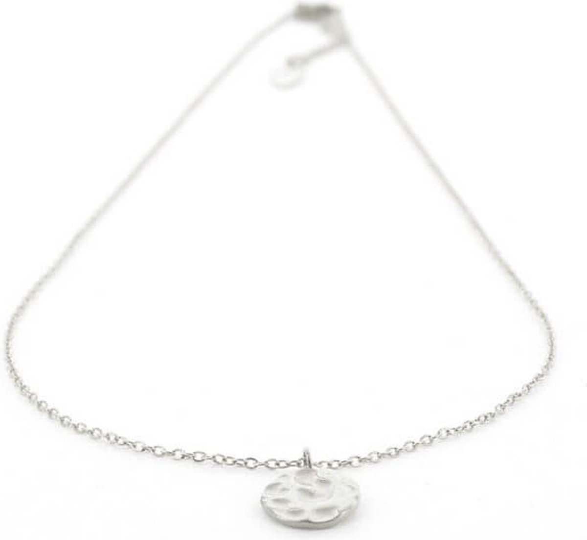 Kalli Ketting Pattern Disc Zilver