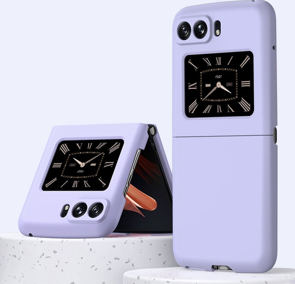 Mobigear Hoesje geschikt voor Motorola Razr (2022) Telefoonhoesje Hardcase | Mobigear Colors Backcover | Razr (2022) Case | Back Cover - Paars
