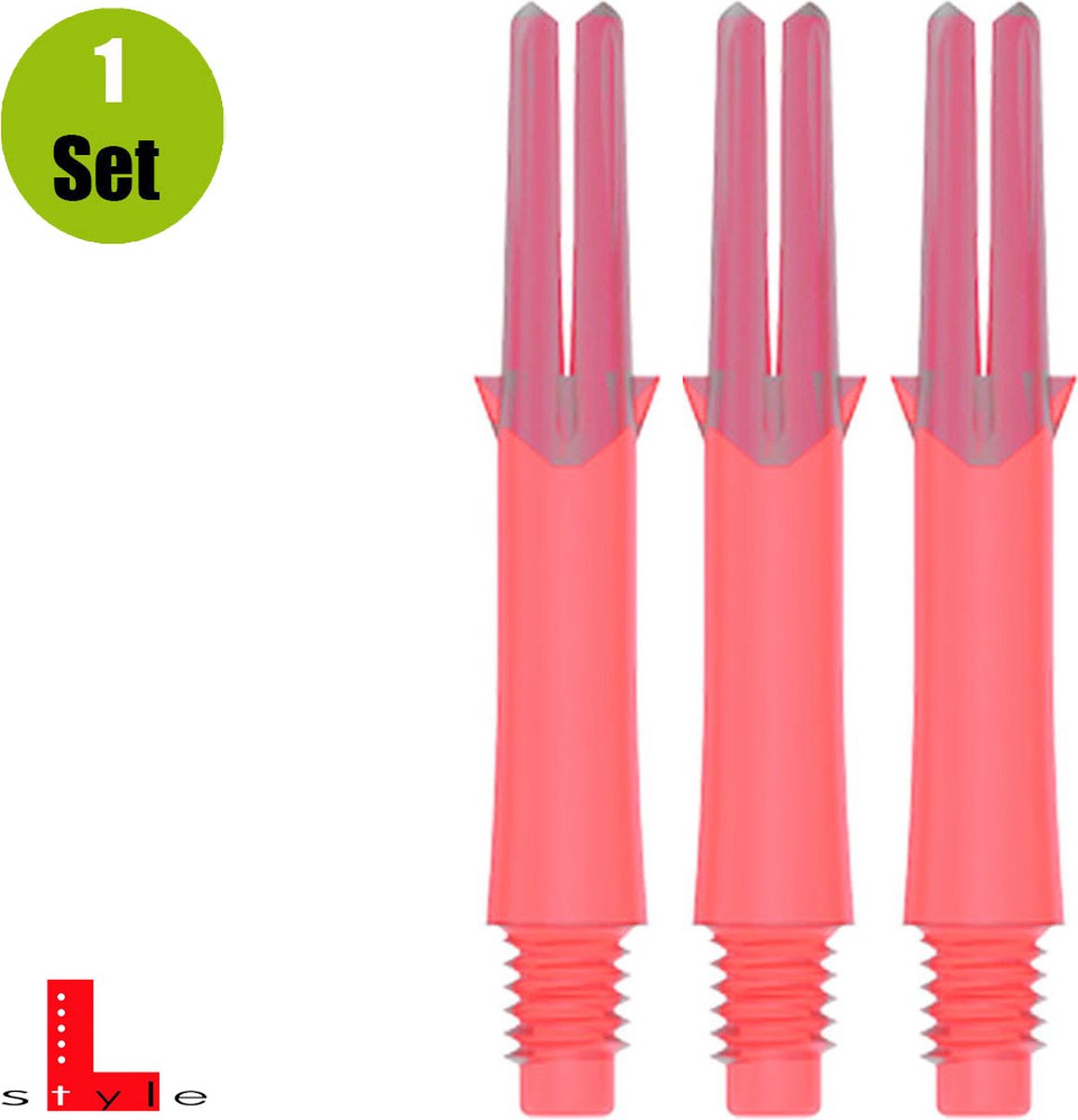 L-Style L-Shaft Locked Straight Clear Black - Dart Shafts Short 190