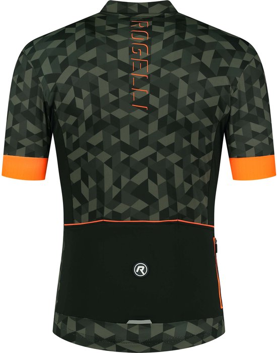 Rogelli Rubik Fietsshirt - Korte Mouwen - Heren - Groen, Oranje - Maat S van Rogelli — afbeelding 2