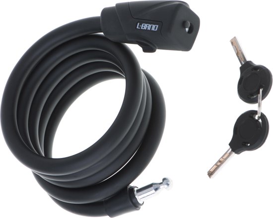 L-BRNO fietsveiligheidsslot lange spiraalsleutel 150cm van Luna — afbeelding 4