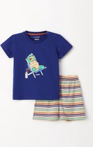 Woody pyjama baby unisex - blauw - schildpad - 231-3-PSS-S/856 - maat 62