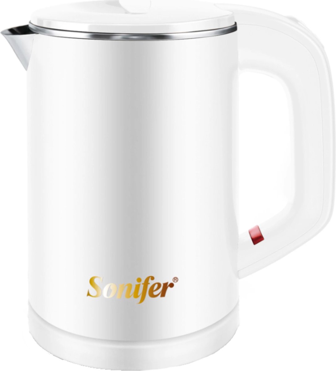 Sonifer - Mini/kleine Reis Waterkoker - 0.6L - 800W - Roestvrij Staal - Koffie/Thee - Draadloos