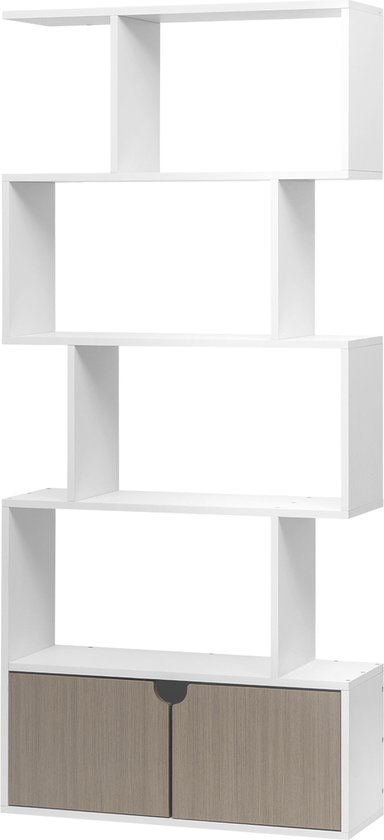 Kast Pochon Home Boekenkast Zigzag met 6 Vakken - Design Boekenrek Kast