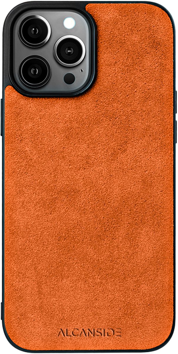 iPhone Alcantara Back Cover - Orange iPhone 12 - iPhone 12 Pro