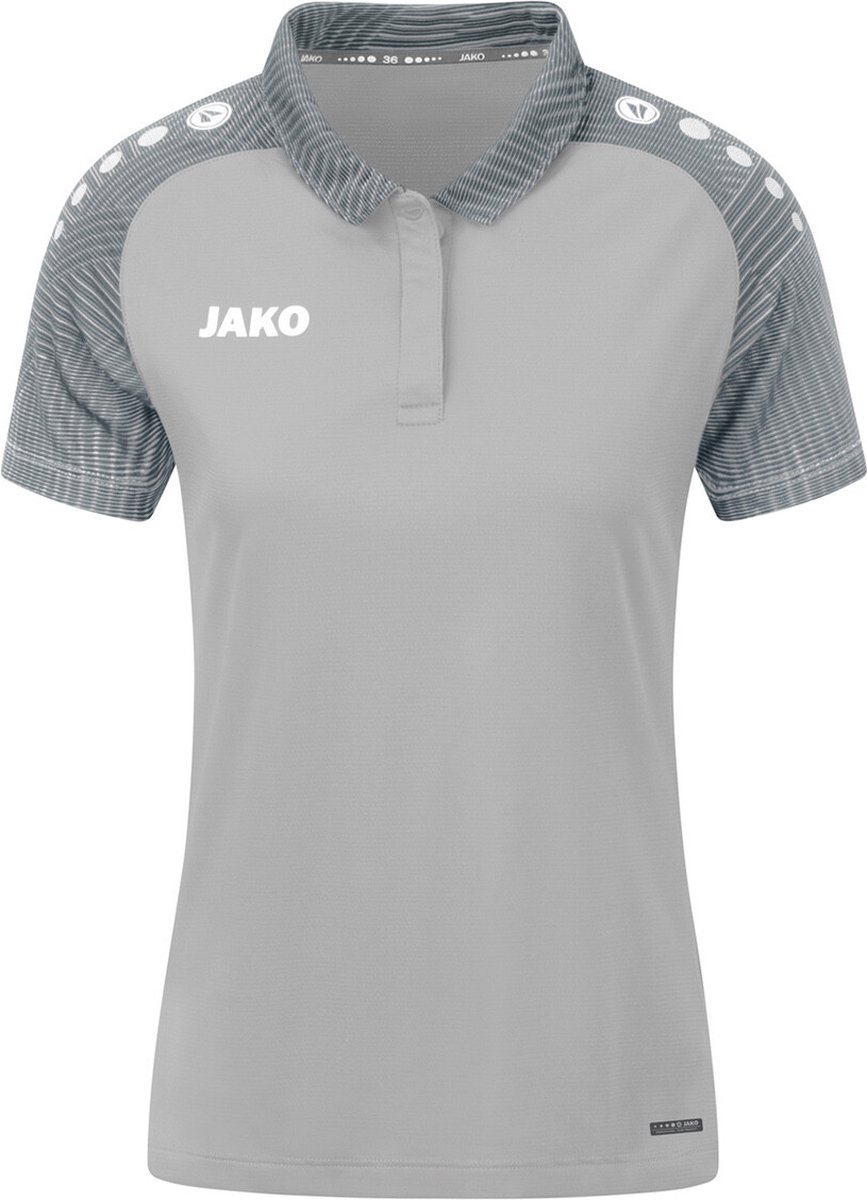 JAKO Polo Performance Dames Zachtgrijs-Steengrijs Maat 38
