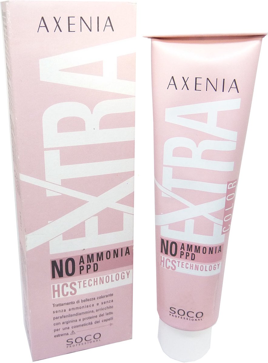 Axenia Extra Color Haarkleur Creme Kleuring Permanent zonder ammoniak 50ml - 08,0 Light Blonde / Hellblond