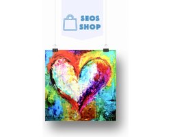 SEOS Shop ® Diamond Painting Volwassenen - Diamond Painting Kinderen - Diamond Painting Pakket Volledig - Prachtig Hart - 40x50 cm
