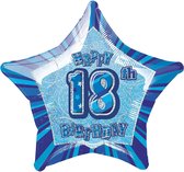 Unique Party 55125, Speelgoed ballon, Folie, Blauw, Verjaardag, Ster, 50 cm