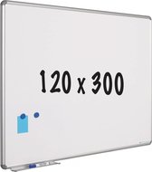 Tableau blanc - Acier émaillé - blanc - Magnétique - 120x300cm
