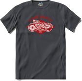Old Motor Cycle | Motor rijden - Hobby - Vintage - T-Shirt - Unisex - Mouse Grey - Maat S