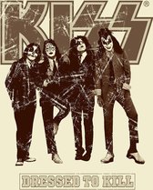 Kiss Dressed To Kill.. Metalen wandbord 31,5 x 40,5 cm.
