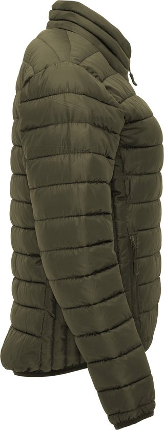 Veste matelassée pour femme avec garnissage en duvet polyester Army Green modèle Finlande marque Roly taille L