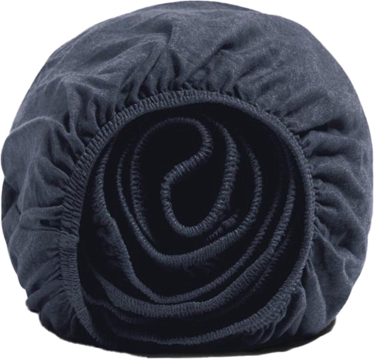 Yumeko hoeslaken jersey indigo blauw 180x210x30 - Bio, eco & fairtrade