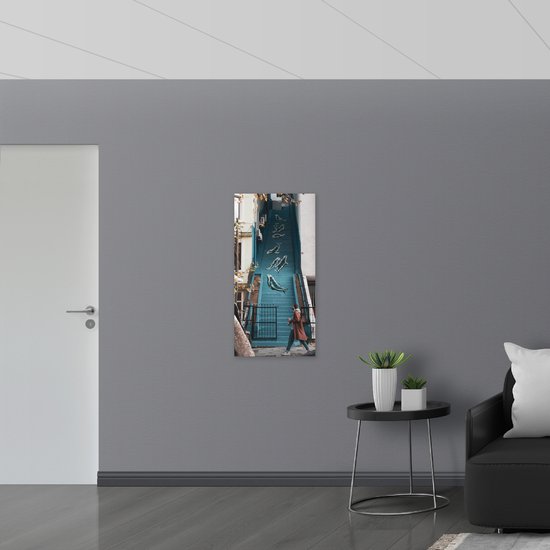 WallClassics - Bois - Escaliers peints avec joints - 50x100 cm - 9 mm d'épaisseur - Photo sur bois (avec système de suspension)