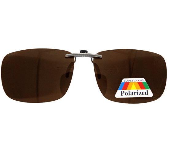 Loud and clear® - clip on zonnebril - bruin - voorzet - zonnebril - overzet -...