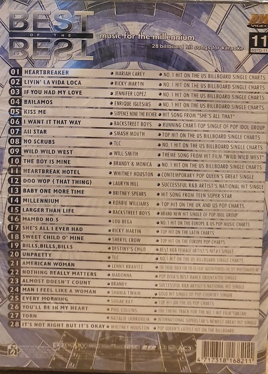 Best of the Best 28 billboard hit songs for karaoke, Mariah Carey