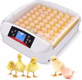 Automatische Broedmachine voor 56 eieren met geïntegreerde schouwlampen in het keerrek - automatische keersysteem - inclusief waterflesje met spitse tuit - met Nederlandse handleiding