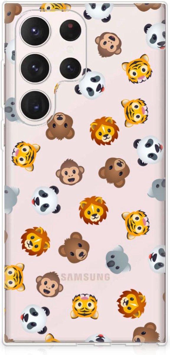 TPU bumper voor Samsung Galaxy S23 Ultra Dieren Emojis