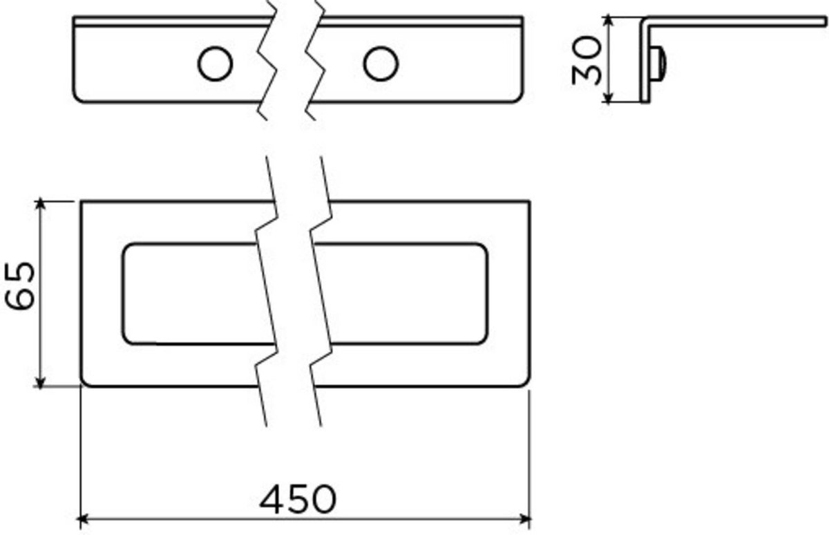 Clou Fold Handdoekrek 45x6,5x3 cm Chroom