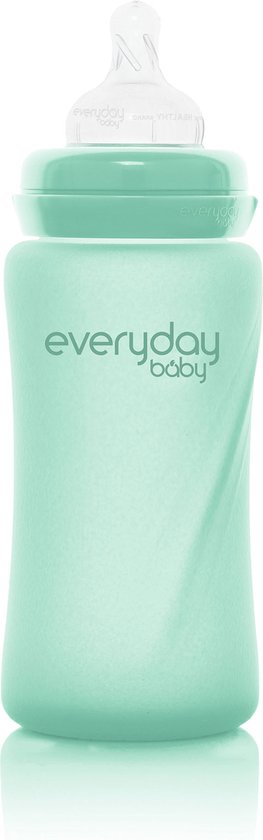  - Everyday Baby - Fles glas 240ml - Muntgroen