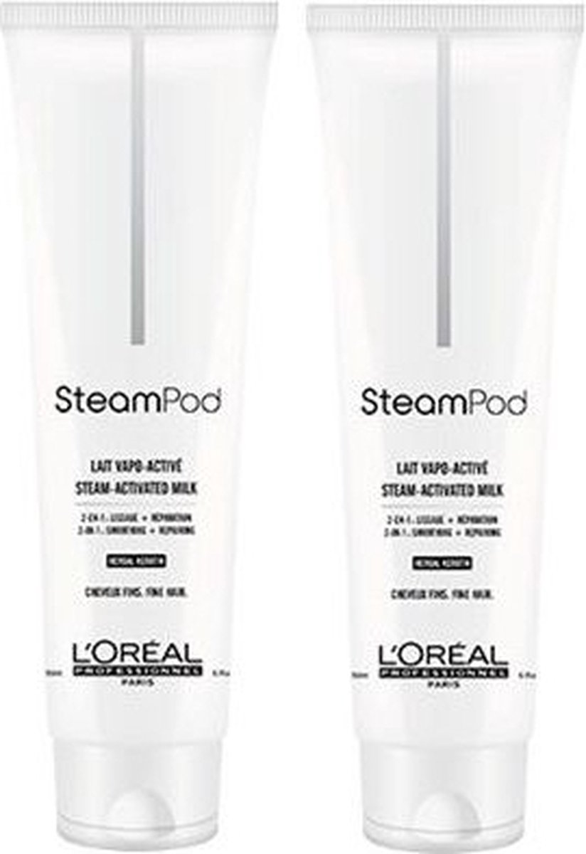 2x L'Oréal Steampod 3.0 Smoothing Cream - dik haar 150ml