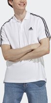 adidas Sportswear Essentials Piqué Embroidered Small Logo 3-Stripes Poloshirt - Heren - Wit - XL