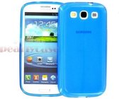 Geschikt voor Samsung Galaxy S3 i9300 Silicone Case dark hoesje Blauw
