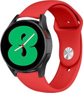 Strap-it Sport horlogebandje - geschikt voor Samsung Galaxy Watch 6 / 6 Classic / Watch 5 / 5 Pro / Watch 4 / 4 Classic - sport siliconen bandje voor Galaxy Watch 4-5-6 alle varianten - rood