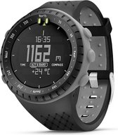 Siliconen Smartwatch bandje - Geschikt voor Suunto Core sport bandje - zwart/grijs - Strap-it Horlogeband / Polsband / Armband