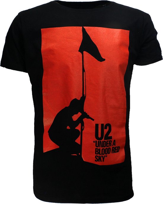 U2 Under A Blood Red Sky Band T-Shirt Zwart - Merchandise Officielle