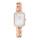 OOZOO Timepieces - Rosé kleurige horloge met rosé kleurige schakelarmband - C11134