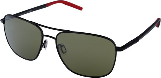 Serengeti Zonnebril - High Contrast Polarised Photochromic - Spello 8796 Shiny Black Red Polar — afbeelding 4
