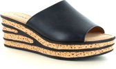 Gabor -Dames - zwart - slippers & muiltjes - maat 40
