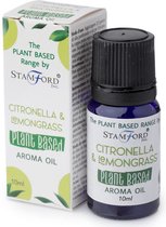 Plantaardige Aroma Geurolie - Citronella & Citroengras - 10ml - Geurolie Voor Aroma Diffuser - Huisparfum