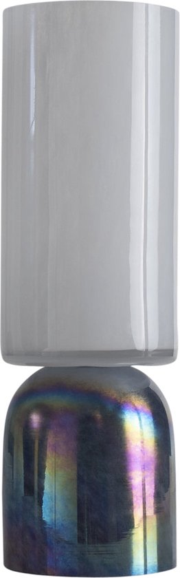 PTMD Celvan Vaas - 10 x 10 x 31 cm - Glas - Wit