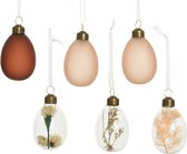 Oneiro’s Luxe GIFTBOX A 6 EI GLAS MIX ROZE H6 D4CM - PER 1 STUK – decoratie – pasen – paasdecoratie – paashaas – eieren – has – kip – gekleurde eieren – paastak – lente – feestdecoratie