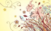 Fotobehang - Vlies Behang - Bloemen - Bloemenkunst - Ornament - 312 x 219 cm