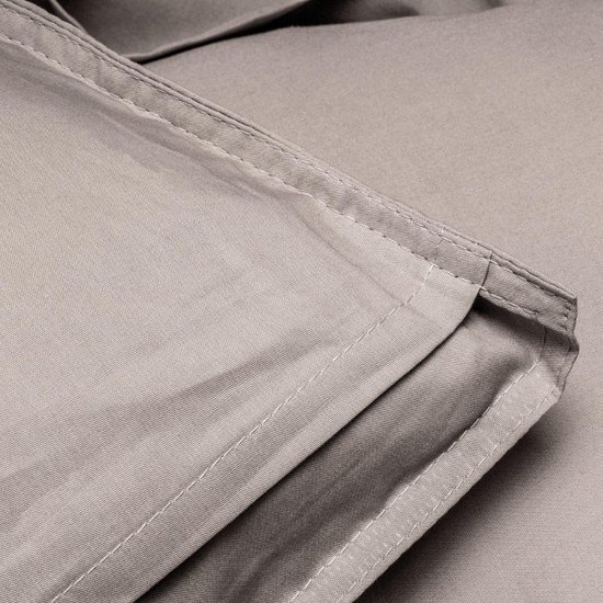 Luxe Egyptische Katoenen Dekbedovertrek Taupe Lits-Jumeaux 240x200/220 cm - Zeer Hoogwaardige Kwaliteit - Super Zacht van Merkloos — afbeelding 4